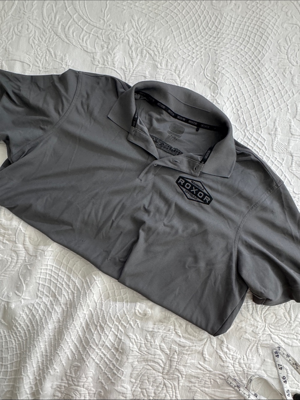 Roxor Men's Charcoal Gray Polo with Chest Logo